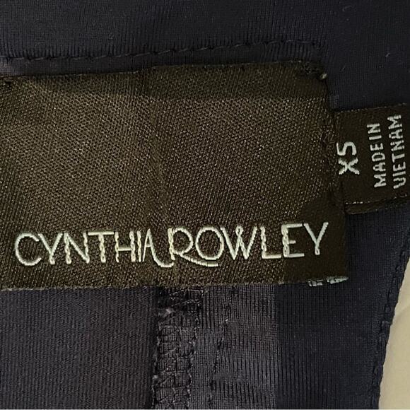 Cynthia Rowley  Dark Blue Fit & Flare Party Date Dress NWOT Size XS - Picture 7 of 11